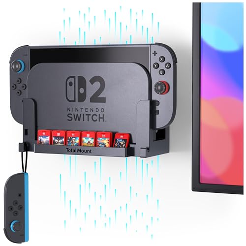TotalMount Wall Mount for Nintendo Switch 2 (Mounts Switch 2 by TV) – Switch 2 Black - color: Switch 2 Black