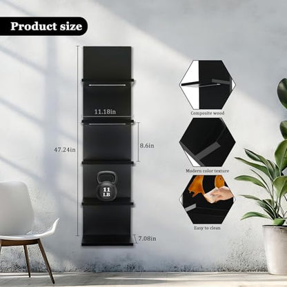 5 Tier Wall Shelf Unit, RGB Lack Shelf, Vanity Shelves with Light,Black Shelves for Room,Office,Bathroom,Remote Control - color: 5 Tier Rgb Black