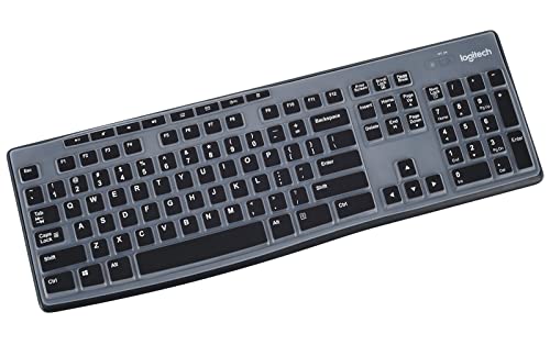 Keyboard Cover for Logitech MK295 MK270 K270 Keyboard, Logitech MK370 MK270 K270 Keyboard Skin Protector - Black - color: Black