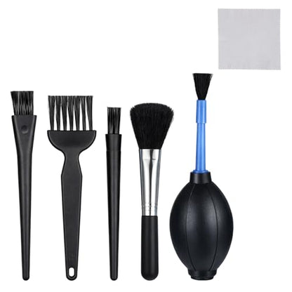 7 Pcs Dust Blower Air Blower Duster Cleaner with Cleaning Brush and Cleaning Cloth Hand Rubber Bulb Air Pump for Camera Lens Microscopes Guitars Filters Keyboards Succulents