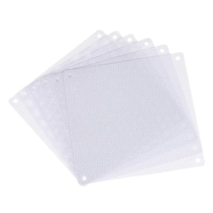 MECCANIXITY 6PCS PC Dust Filter, 140x140mm PVC Computer Case Cooler Dustproof Mesh Cover Fan Grills for Computer Chassis Speakers, White