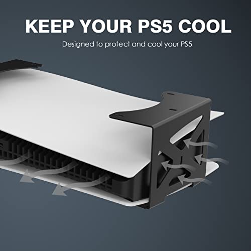 Monzlteck Under Desk Holder for PS5/PS5 Slim/Pro,Stealth Mount Compaitble with PlayStation 5 Disc & Digital Edition Console,Space Saving,DP-05