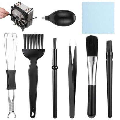 8 Pcs Keyboard Cleaning Kit with Keycap Puller & Switch Puller Mini Dust Cleaning Brushes Air Blower Anti-Static Brush Small Mechanical Keyboard Cleaner for Computer Motherboard Camera