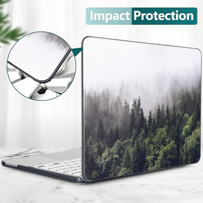 DONGKE Compatible with MacBook Neo 13 Inch Case 2026 A3404 A18 Pro chip & Touch ID, Plastic Hard Shell with Keyboard Cover, Screen Protector & Dust Plugs, Forest - color: Forest