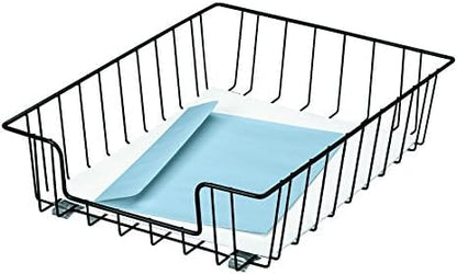 Fellowes Workstation 3" Letter Desk Tray Organizer, Wire, Black (60112) (Pack of 12) - size: 14.1" x 10" x 3" (Pack of 12)