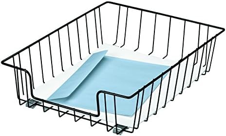 Fellowes Workstation 3" Letter Desk Tray Organizer, Wire, Black (60112) (Pack of 12) - size: 14.1" x 10" x 3" (Pack of 12)