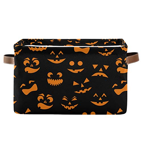 Halloween Basket Cute Halloween Baskets with Handles Collapsible Organizer Box Shelf Storage Baskets for Holiday Home Decor 1PC - color: E, size: 1PCS