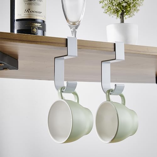 4Pcs Desk Hook Nail Free Clamp-On Under Desk Schoolbag and Handbag Hanger - Suitable for under 3cm/1.18 inch Thick Plate (4 White) - style: 5 type hooks white
