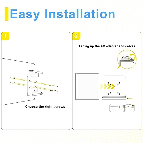 Mini PC Mount for Lenovo ThinkCentre Mounting Bracket Wall VESA and Under Desk Mount for Lenovo ThinkCentre Tiny Desktops M600 M700 M710Q M715q M720Q M800z M900 M910Q Mini Desktop Bracket