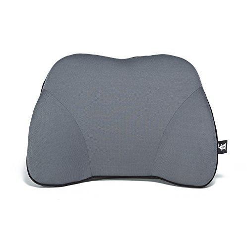 Castle Squire Firm Memory Foam Lower Back Backrest - Dense Foam Padding Lumbar Support Pillow for Home, Office, Auto, and Travel (Squire Size, Stone) - color: Stone, size: Squire