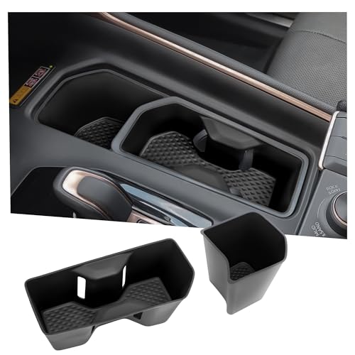 Center Console Cup Holder Compatible with 2024-2026 Toyota Grand Highlander Interior Accessories, Silicone Gear Shift Panel Storage Box and Double Cup Holder - size: Cup Holder 2PC