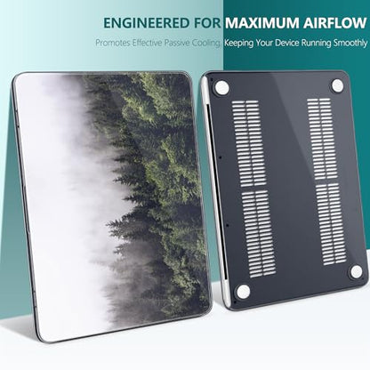 DONGKE Compatible with MacBook Neo 13 Inch Case 2026 A3404 A18 Pro chip & Touch ID, Plastic Hard Shell with Keyboard Cover, Screen Protector & Dust Plugs, Forest - color: Forest