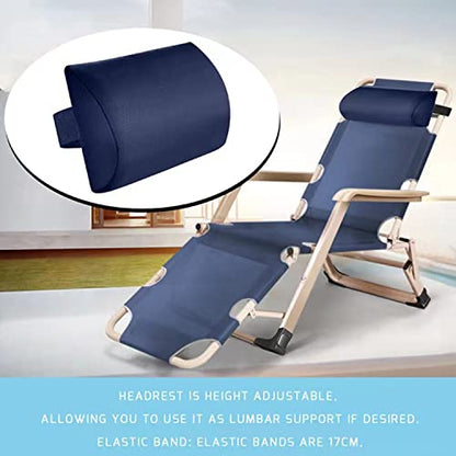 Ostlttyn Pillow - Soft Removable Padded Cushion Headrest with Elastic Band, Universal for Zero Gravity Chair, Lounger, Patio Recliner, Blue - color: Blue, size: 1 Pack