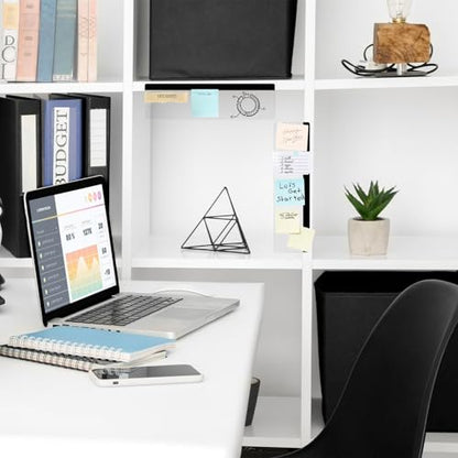 DOLLAR BOSS 2 Pcs 11" x 3.1" Transparent Acrylic Monitor Memo Board | Monitor Side Panel, Computer Screen Note Holder, Office Desk Accessories, Message Board for Sticky Notes, Fits PC & Laptop - size: 11''x3.1''-2pcs