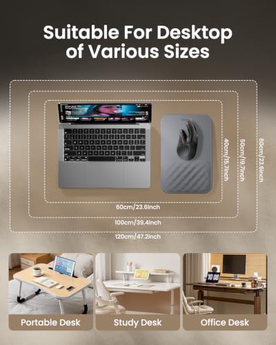 ProtoArc Ergonomic Mouse Pad with Wrist Rest, MP50 Mousepad with Massage Design, Soft Memory Foam and Non-Slip PU Base for Pain Relief, Desk, Home, Office, 12x8 Inches, Gray (Mouse Not Included) - color: Gray Lycra