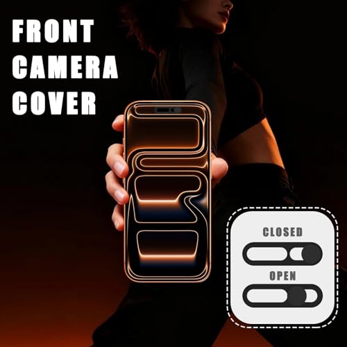Front Camera Cover Compatible for iPhone 17/17 Air / 17 Pro/17 Pro Max,Webcam Cover Protect Privacy and Security,Not Affect Face ID, 2 Pack-Black - color: Black