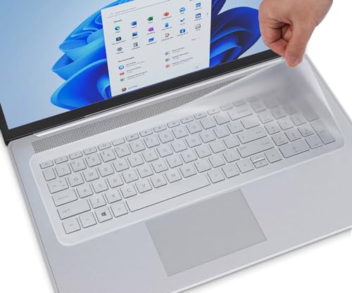 Universal Keyboard Cover Skin for 17" 17.3" inch Laptop Notebook Keyboards Ultra Thin Silicone Waterproof Dustproof Keyboard Cover Skin Protector, Clear (17"-17.3" Universal Laptop Keyboard Covers) - size: 17"-17.3"