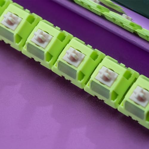 OOCTPK Chilkey Sprout Green Tactile Switches Keyboard Switch for Mechanical Gaming Keyboard, 5 Pin Pre-Lubed Keyboard Switches with POM Housing UPE Stem for Mechanical Gaming Keyboard (35pcs) - color: Sprout Green-35Pcs