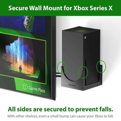 TotalMount – Wall Mount for Xbox Series X – Prevents Your Xbox from Falling by Securing Each Side (Standard Bundle: Wall Mount) - size: Standard Bundle: Wall Mount