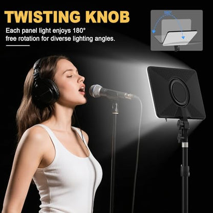 30W Upgraded Photography Lighting Kit, Anautin 2-Pack LED Video Lighting for Video Recording, 3700Lux Studio Lights with Tripod Stand for Photography, Streaming, Gaming, Podcast, Filming, Vlogging - size: 2-Pack, style: 30W Video Light