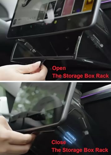 for 2025-2026 Latest Tesla Model Y Juniper & 2024-2026 Model 3+ Highland - Hideable Center Console Organizer Tray, Storage Box Rack, Magnetic Prevents Shaking (Lower Box Only) - style: Lower Box Only