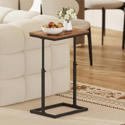 TUTOTAK End Table, Side Table, Tall Couch Table, Sofa Table, Living Room, Bedroom，Brown TB01BB083P - color: Brown, size: 1 Pack, style: Large