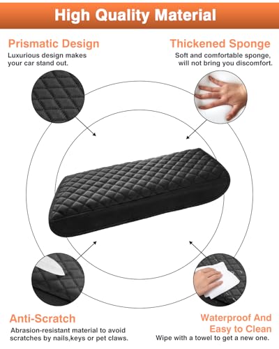 Shademax Center Console Cover for Toyota Camry 2018-2025 Accessories Armrest Cover Cushion Pad for Toyota Camry L/LE/SE/XLE/XSE Leather Armrest Seat Box Protector Anti-Scratch - size: For Toyota Camry 2018-2025