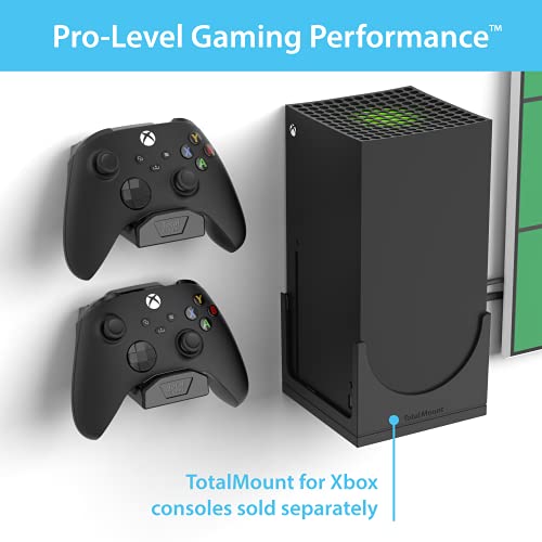 TotalMount Controller Wall Stands (2 Pack) with Non-Slip Pads & Removable Adhesive for Xbox, PS5, PS4, and Nintendo – These Premium Holders Won’t Damage Your Wall with Screws or Permanent Adhesive - color: Premium Black – Two Pack