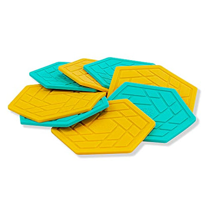 Silicone Drink Coasters Set of 8,Flexible & Heat-Resistant - Perfect for Home Decor & Table Protection (Saltwater/Mango)
