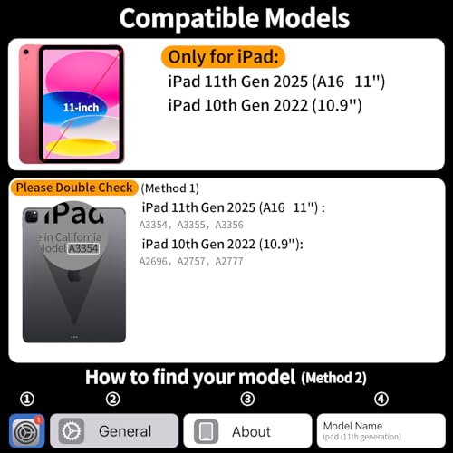 Keyboard Case for iPad 11th Gen 2025(A16, 11")&10th Gen 2022(10.9")- Sliding Rail Height Adjustable, Multi-Touch Trackpad, 360° Rotatable, Magnetic Detachable Clear Back, 7-Color Backlit,White - color: White, size: iPad 11th(A16 11")/ 10th (10.9")