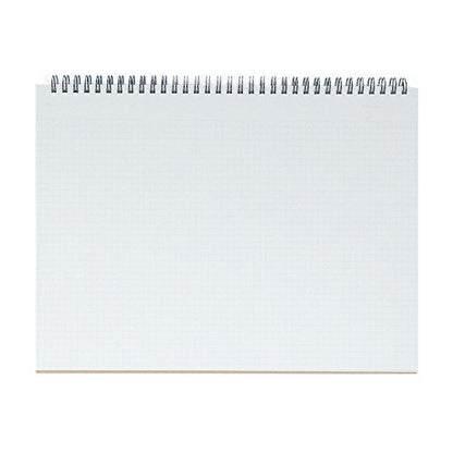 Maruman Mnemosyne Grid Notebook- Horizontal A4 Layout, 8.27" x 11.69", 70 Sheets / 140 Pages, 5mm Graph Paper Journal, Perforated Pages & Wire-Bound to Lay Flat, Black, Made in Japan - size: A4 (8.27" x 11.69")