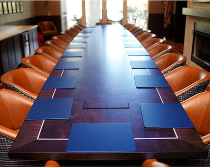 Dacasso Leatherette Conference Pads - color: Navy Blue, size: 17" x 14"