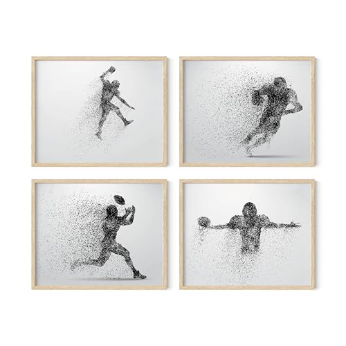 Summit Designs Football Wall Art - Posters - Room Decor, Sports Wall Decor - Poster, Themed Bedroom - (16x20) Unframed Prints (Unframed) - color: Particle, size: 16x20, style: Unframed