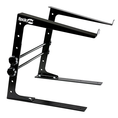 RockJam Portable DJ Laptop Stand with Adjustable Height, Anti-Slip Design, Works For Laptops, Controllers & CD Players - size: Desktop