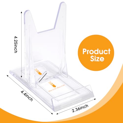 6 Pcs Acrylic Plate Stands Plastic Display Holders, Plastic Display Holders Clear for Wallet Purses Handbag Bag Jewelry Display Adjustable Organizer for Home Office Display Party Decoration