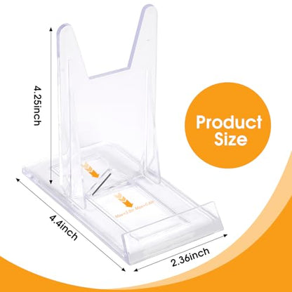 6 Pcs Acrylic Plate Stands Plastic Display Holders, Plastic Display Holders Clear for Wallet Purses Handbag Bag Jewelry Display Adjustable Organizer for Home Office Display Party Decoration