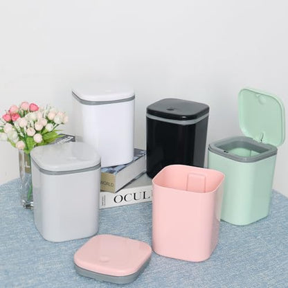Mini Trash Can, Small Trash Can, 0.5 Gallon Mini Wastebasket Container Bin for Desk, Countertop- Black - color: Black