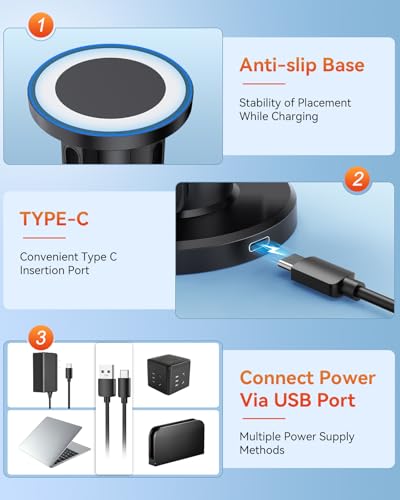 FYOUNG Charging Station for Nintendo Switch 2 Controller(2025), Charger Dock for Joycon 2 with Charging Indicator, Compact Vertical Charge 4 Controller Stand for Switch 2 Accessories