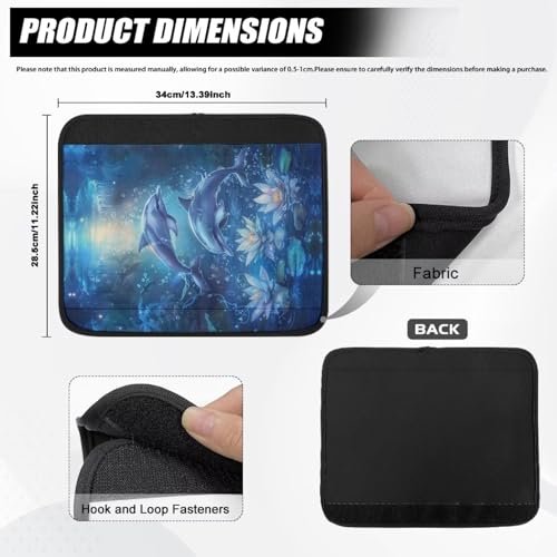Wheelchair Armrest Pads Blue Dolphin Wheelchair Accessories Chair Arm Pads Universal for Wheelchair Armrests Office Transport Chairs Scooters - color: Blue Dolphin