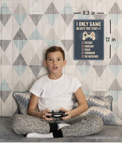 Game Room Decor Sign - Gamer Room Decor for Boys, Game Room Accessories and Decor, Adults, Teens, Gaming Decorations, Gamer Gifts For Christmas, Birthday, Cool Room Accessories By Opix Design - color: Game
