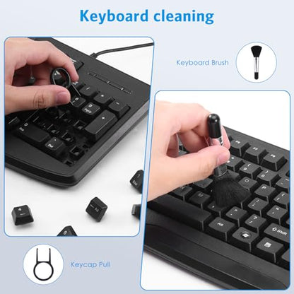 18 in 1 Multifunctional Keyboard Cleaner Kit for Electronic Devices, Keyboard Cleaning Brush, Headphones Cleaner Kit for AirPods, Cellphones,Laptop Cleaner, Camera,Earbuds
