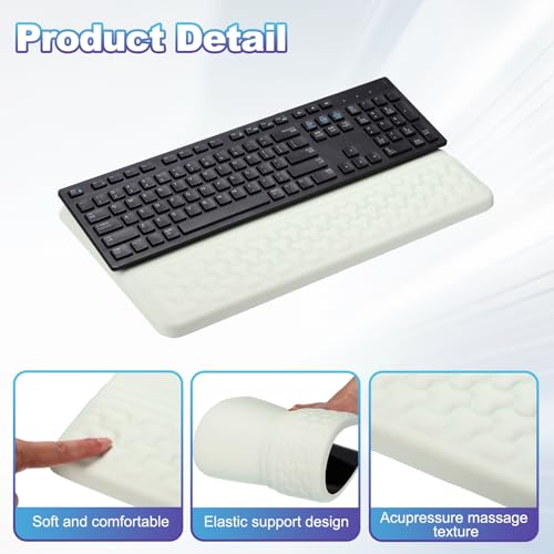 PATIKIL Computer Keyboard Stand with Wrist Rest, Computer Wrist Support Pad, Keyboard Stand Riser Holder Pad for Office Desk Gaming Home, Green - color: Green