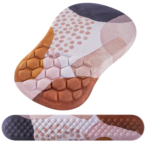 Mouse Pad Wrist Support, Laokiiy 2 in1 Keyboard Wrist Rest+ Ergonomic Mouse Pad, Non-Slip Wrist Rest for Computer Keyboard, Made Easy Typing & Relieve Wrist Pain Boho - color: Boho