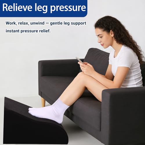 Foot Rest for Under Desk at Work, Ergonomic Under Desk Footrest with Washable Cover for Office, Home & Gaming Leg Elevation Pillow Black - color: A-black