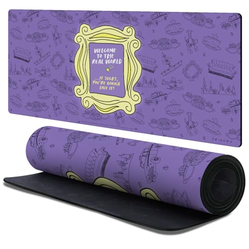 Head Case Designs Officially Licensed Friends TV Show Peephole Frame Graphics 37.4 x 15.75 x 0.16 inches (900 x 400 mm) - XL Gaming Office Desk PC Keyboard Mouse Mat Pad - size: 37.4 x 15.75 x 0.16 inches (900 x 400 mm) - XL