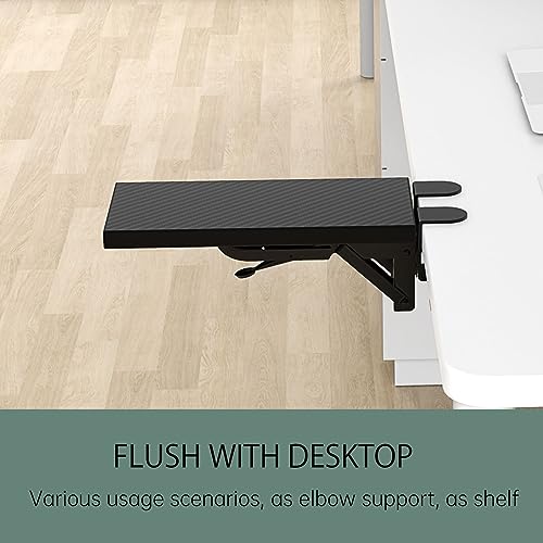 OUGIC Ergonomic Desk Extension Tray, 30 x 15 cm, Clamp Without Perforation, Foldable Keyboard Drawer Tray, Wrist Rest, Computer Stand - color: Maple, size: 15cm*30cm