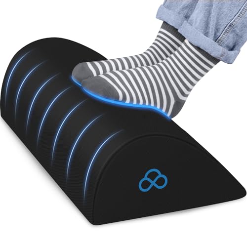 StepLively Foot Rest Ergonomic Pillow for Under Desk at Work, Anti-Fatigue Footrest Support Pillow for Fatigue & Pain Relief, Comfortable for Office Chair, Car Seat & Gaming Chair - Black - color: Black, size: Standard-17 Inch