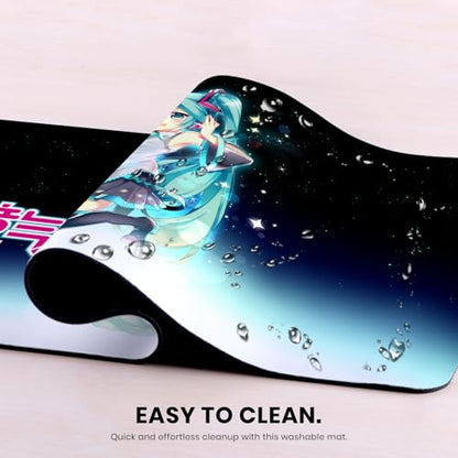 Head Case Designs Officially Licensed Hatsune Miku Night Sky Graphics 23.62 x 11.81 x 0.12 inches (600 x 300 mm) - L Gaming Office Desk PC Keyboard Mouse Mat Pad - color: Night Sky, size: 23.6" x 11.8"