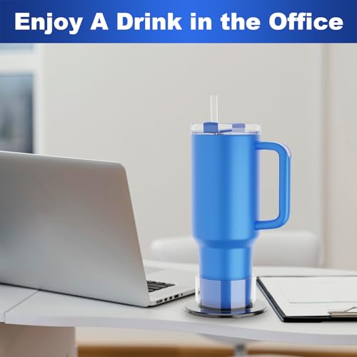 Cup Drink Holder for Stanley 30/40oz Tumbler with Handle & IceFlow 20/30oz, Drink Coaster with Anti-Slip, Anti-Spill Table and Desk Cup Holder Fits Most Water Bottles Under 3.35"(Not Include Cup)
