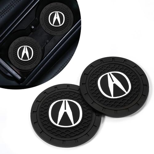 2PCS Car Cup Holder Coasters,Non-Slip Car Coasters for Acura CDX NSX RDX RLX TLX TLX-L ，Vehicle Inner Accessories for Cup Insert Mat,Silicone - color: Bd-oge